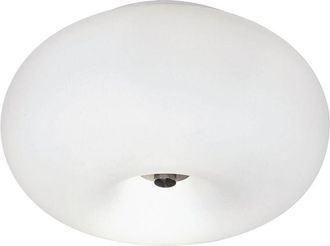 Eglo Plafoniera Contemporanea Optica Acciaio Nichel Satinato 2 Luci E27