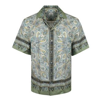 Etro Etro, Short Sleeve Shirts, male, Multicolor, Size: M Printed Silk Shirt
