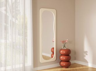 Vente-Unique Specchio organico L. 60 x H. 160 cm Finitura lucida Avorio - HAIMEI