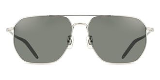 Montblanc MB0367SA Asian Fit 002 Mens Sunglasses Silver Size 60