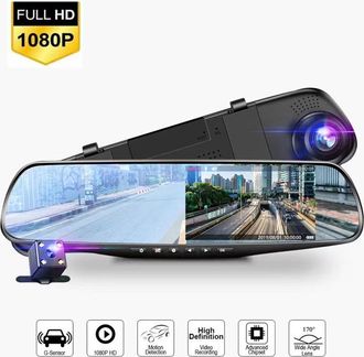 OEM Tac&oacute;grafo Delantero Y Trasero De Doble Lente, Grabaci&oacute;n Hd Dual, Visi&oacute;n Nocturna, Espejo Retrovisor Hd De 4,2 Pulgadas, Lente Dual