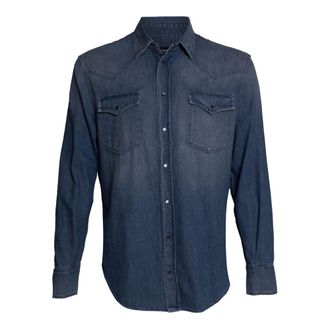 Dondup Denim Shirts, male, Blue, Size: M Western Shirt