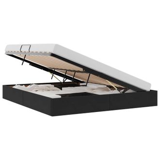 vidaXL Estructura De Cama Ottoman Negro 160 X 200 Cm Terciopelo Vidaxl