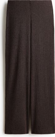 H&M Gecrinkelte Hose mit geradem Bein - Brown
