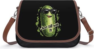 Generic Big Dill Funny Pickle Fashion Womens Crossbody Bags Novelty Handbag Shoulder Bag Purse