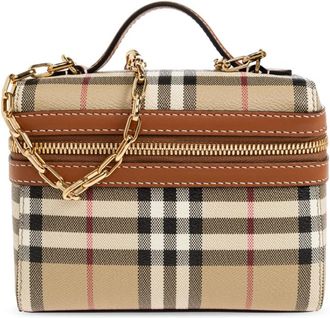 Burberry Vanity Mini - Dames - Handtassen - Beige - ONE Size - Katoen - Tassen
