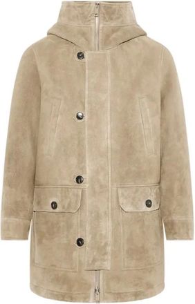 Yves Salomon Manteau 90cm Agneau Merinos Velours - Jackets - Hombre - Beige - L