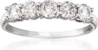 Ross-Simons Diamond 5-Stone Ring in 14kt White Gold