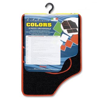 Trade Shop Trade Shop - Tappetini Auto Moquette 4 Pezzi Antiscivolo Con Battitacco Salvascarpa