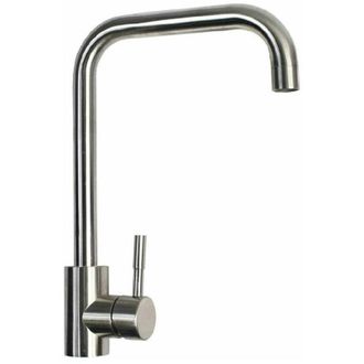 Trade Shop Trade Shop - Rubinetto Lavello Cucina Canna Alta Quadrata Miscelatore Ottone Satinato 52813