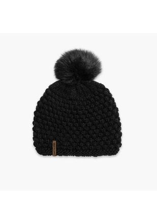 Turtle Fur Snowfall Pom Slouch Beanie in Black at Nordstrom