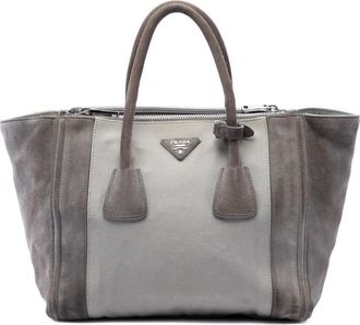 Prada Pre-owned Prada Scamosciato and Canapa Twin Pocket Double Handle Satchel Ladies 8R1PNPORAHLV230H