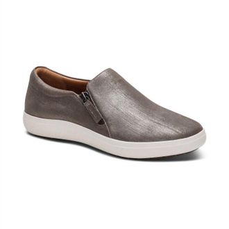 Aetrex Women Jenna Slip-On Sneakers In Brushed Silver