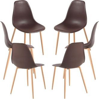 Regalos Miguel Packs Sillas Comedor - Pack 6 Sillas Mykle - Marr&oacute;n