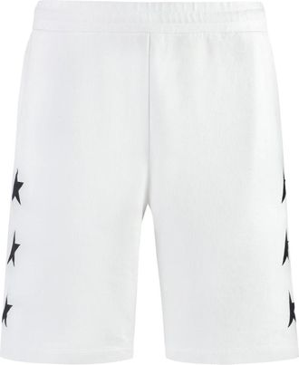 Golden Goose Diego Katoenen Bermuda Shorts - Heren - Korte Broeken - Wit - XL - Katoen - Korte Broeken