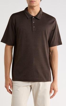 Reigning Champ Solotex Mesh Tiebreak Performance Polo in Coffee at Nordstrom Rack, Size X-Large