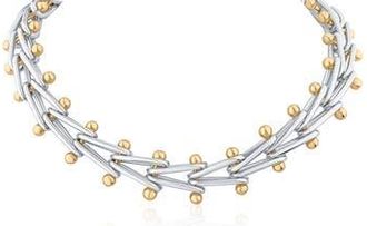 Jardin Two-Tone V-Link Collar Necklace in Gold/Silver at Nordstrom Rack