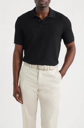 Nordstrom Pima Cotton Piqu&eacute; Polo in Black at Nordstrom, Size Xxx-Large