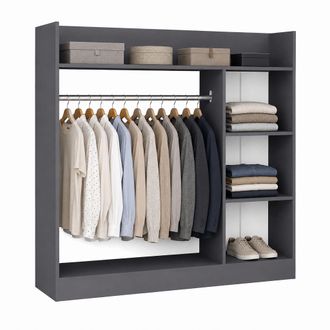 VCM Perchero De Madera Con Estante Palosa L 120x124x35 - Vcm
