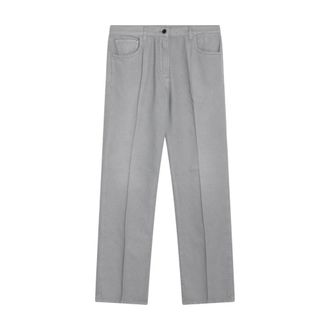 Prada Washed Denim Jeans - female - Prada - Straight Fit Jeans - Gray - W28 - Jeans