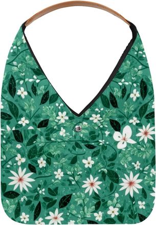 Generic Aesthetic Flower Reusable Lightweight Grocery Bags - Foldable Into Compact Pouch, Washable & Sturdy, Multipurpose for Shopping and Travel