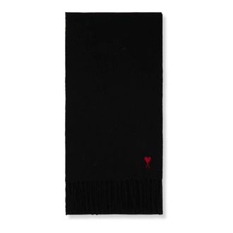 Ami Bufanda de Lana con Flecos - Accessories - Hombre - Negro - ONE SIZE