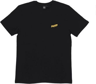 Dolly Noire Zwarte Ridder Tee Urban-Cyber Stijl - Heren - T-shirts - Zwart - L - Katoen - Tops