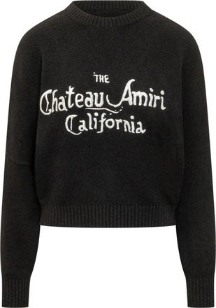 Amiri Black Graphic Crew Neck Sweater