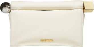 Jacquemus Ronde Vierkante Clutch Tas - Dames - Clutches - Beige - ONE Size - Tassen