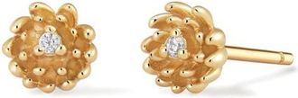Made by Mary Cubic Zirconia Birthstone Flower Stud Earrings in Gold November at Nordstrom