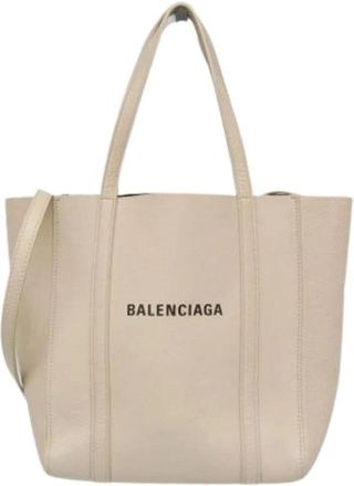 Balenciaga Pre-owned Everyday Tote XXS - Dames - Vintage Shopper - Beige - ONE Size - Leer - Vintage