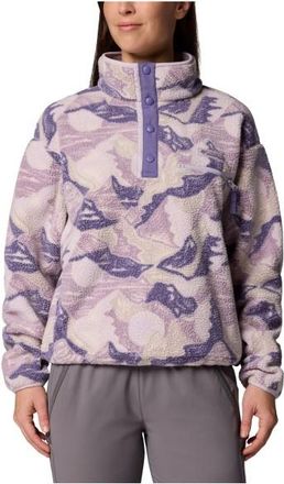 Columbia Helvetia II Printed Cropped Half Snap Fleecepullover f&uuml;r Damen | rosa