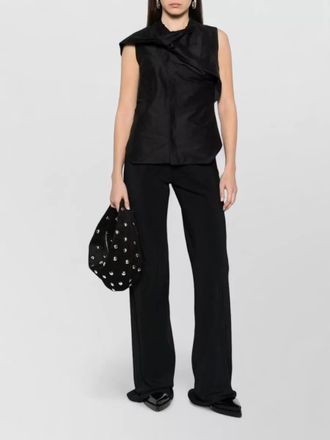 Rick Owens sleeveless top asymmetric neckline back detail