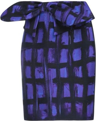 Moschino Purple Bow Detail Mini Skirt Size S