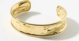 Simons Womens Hammered open bangle bracelet