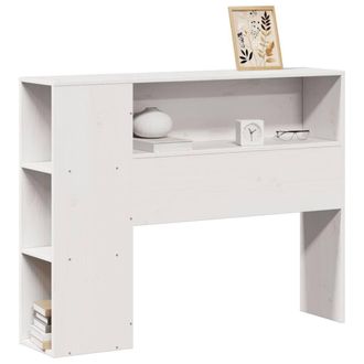 Berkfield Home Headboard with Storage White 75 cm Solid Wood Pine