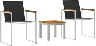 vidaXL Juego De Comedor Para Exteriores 3 Pcs Madera Maciza De Acacia Vidaxl