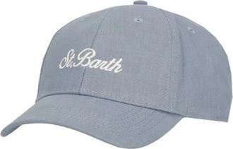 Saint Barth Accessoires, Heren, Blauw, ONE Size, Linnen, Baseball N00622L