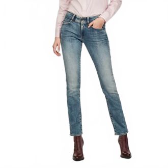 G-Star Womens Midge Cinch Mid Straight Jeans In Light Aged Destroy