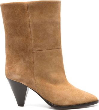 Isabel Marant Brown Suede Leather Boots