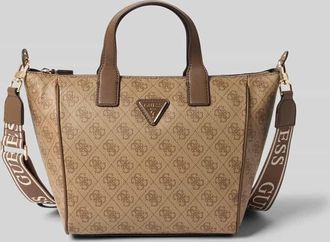 Guess Tote Bag mit Label-Patch Modell FOLLIE in Hellbraun, Gr&ouml;&szlig;e 1
