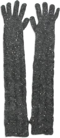 Brunello Cucinelli Handschoenen met pailletten - Grijs