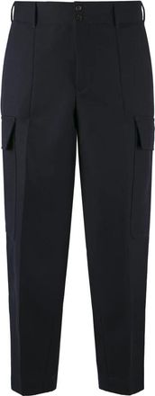 Pantaloni Torino Wollen broek met meerdere zakken - Heren - Straight fit broeken - Blauw - W33 - Wol - Broeken