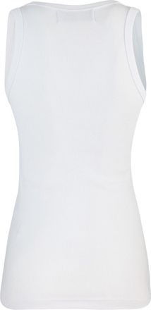 Fiorucci Womens Ribbed Cotton Tank Top White Vests & Tops