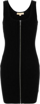 Michael Kors Zwarte Stretch Viscose Jurk - Dames - Korte kleedjes - Zwart - S - Kleedjes