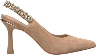 Alma En Pena Slingback Stiletto Hak - Dames - Pumps - Bruin - 39 EU - Leer - Schoenen