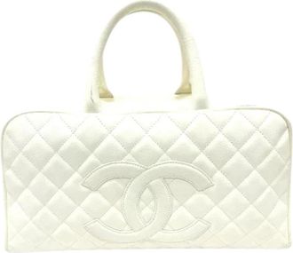 Chanel Pre-owned Leather chanel-bags - Dames - Vintage Handtas - Wit - ONE Size - Vintage