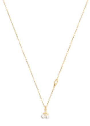 Coach Cherry Faux Pearl Pendant Necklace - One Size