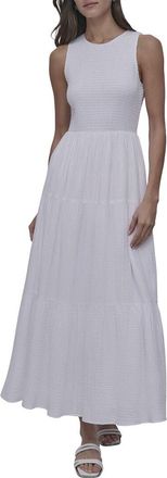 DKNY Tiered Smocked Bodice Dress