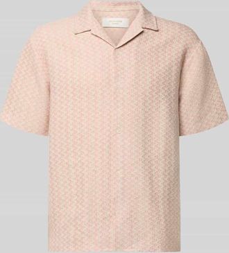 Jack & Jones Jack & Jones Regular Fit Freizeithemd im Allover-Look Modell MONTAUK in Apricot, Gr&ouml;&szlig;e XXL